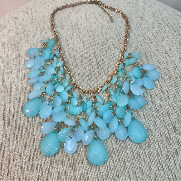 New Pendant Collar Chian sky blue necklace - Picture 2 of 4